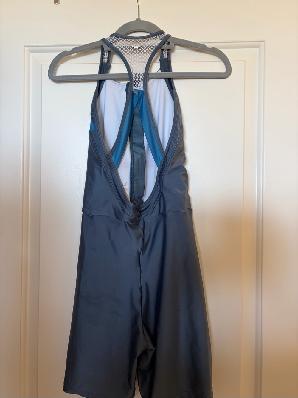 Blue Women's Active Shorts Romper - Sporty High-Waist Fit - Picture 6 of 6